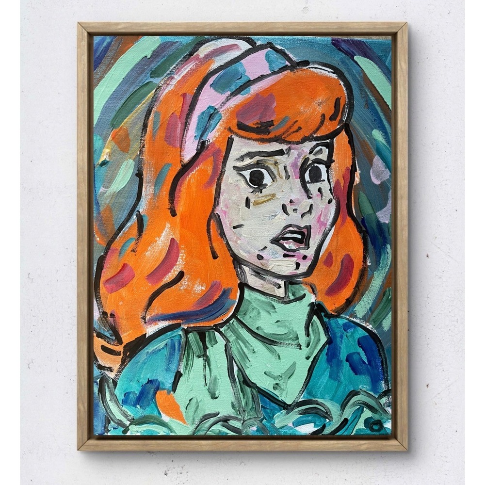 Daphne Blake Scooby Doo Original Painting 11x14 Canvas Pop Art Oman Hosea